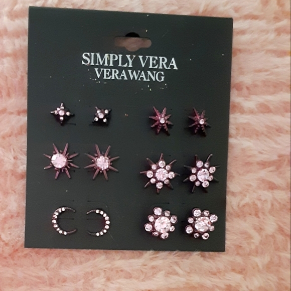 Simply Vera Vera Wang Jewelry - Simply Vera Vera Wang New Purple Simulated Crystals, 6 pairs earrings